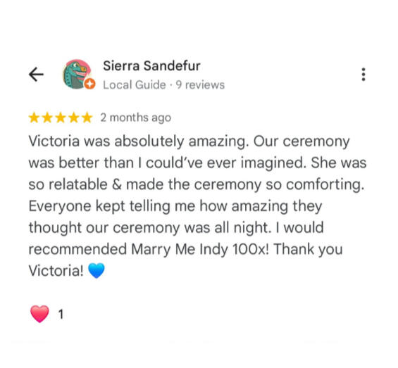 Marry Me In Indy Reviews